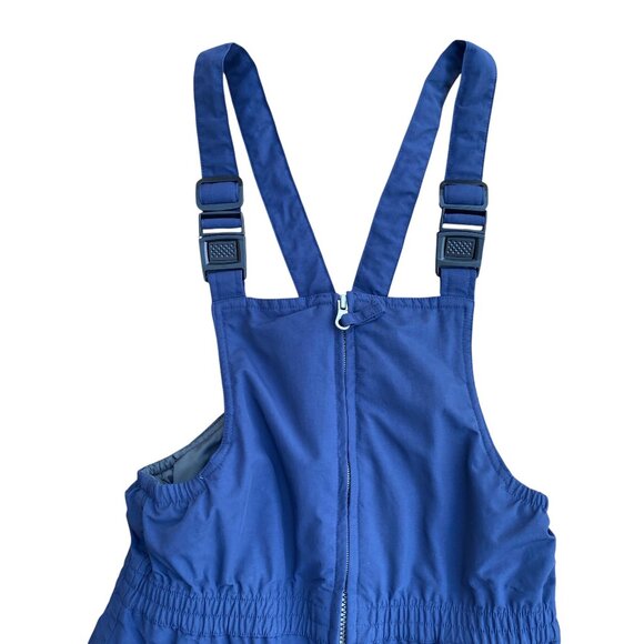 Kids Lands End Squall Snow Bib Pants Blue Insulated Waterproof Ski Snowpants-12 - Picture 4 of 16